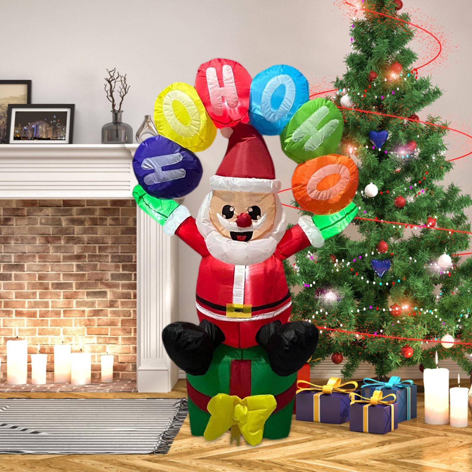 Christmas Lights Outdoor - Decoración inflable de Papá Noel con