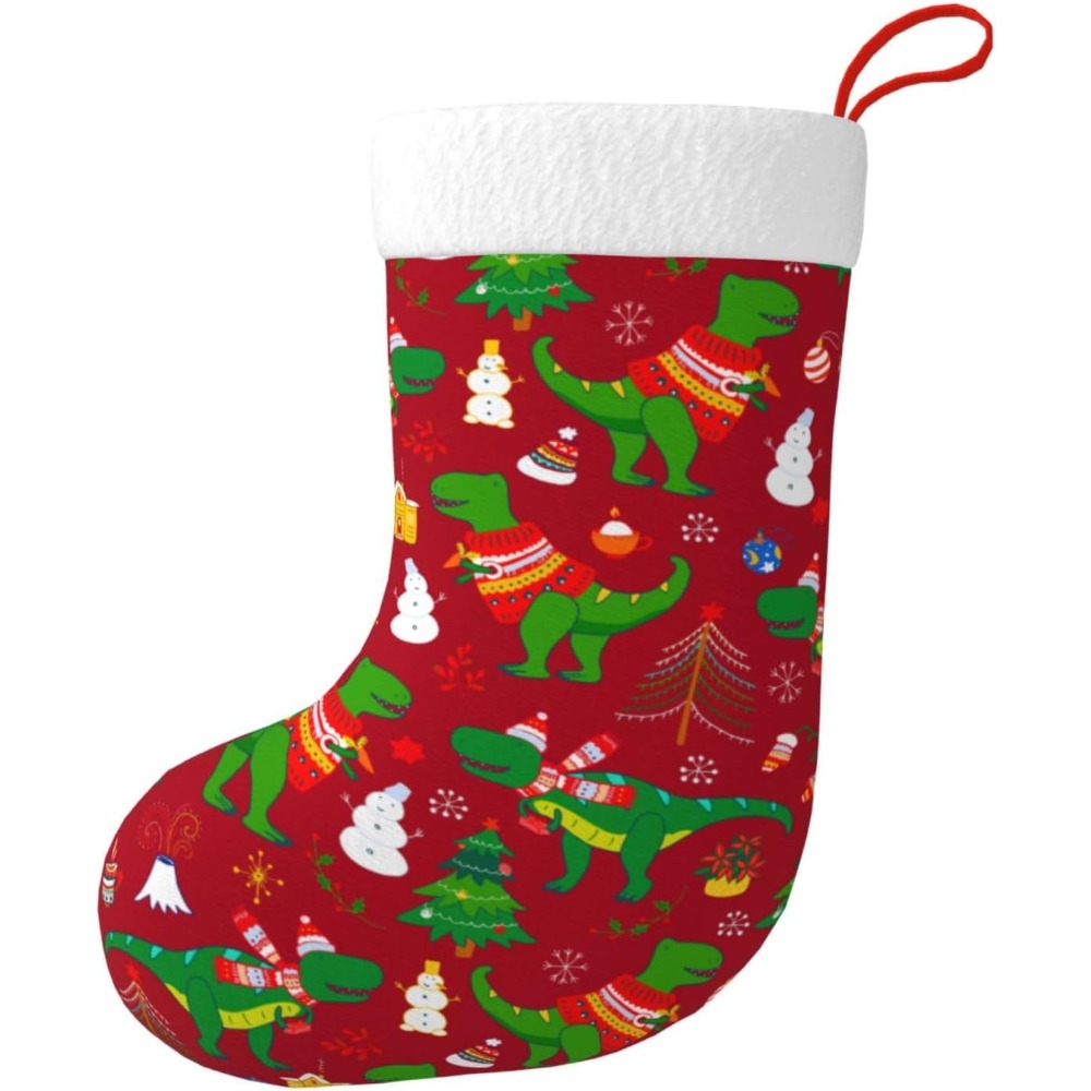 Christmas Stocking Hanging - Lindas medias navideñas de dinosaurio para