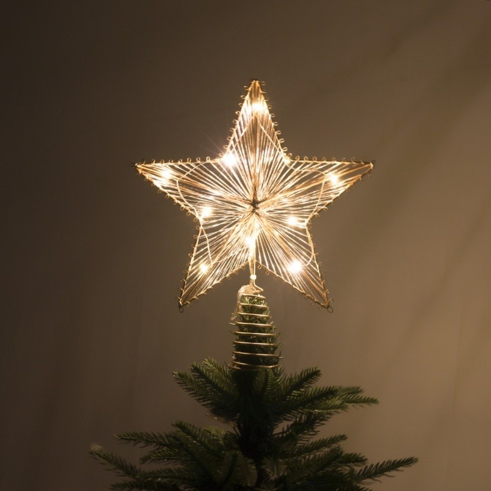 Star Tree Topper - Adorno de árbol de Navidad con