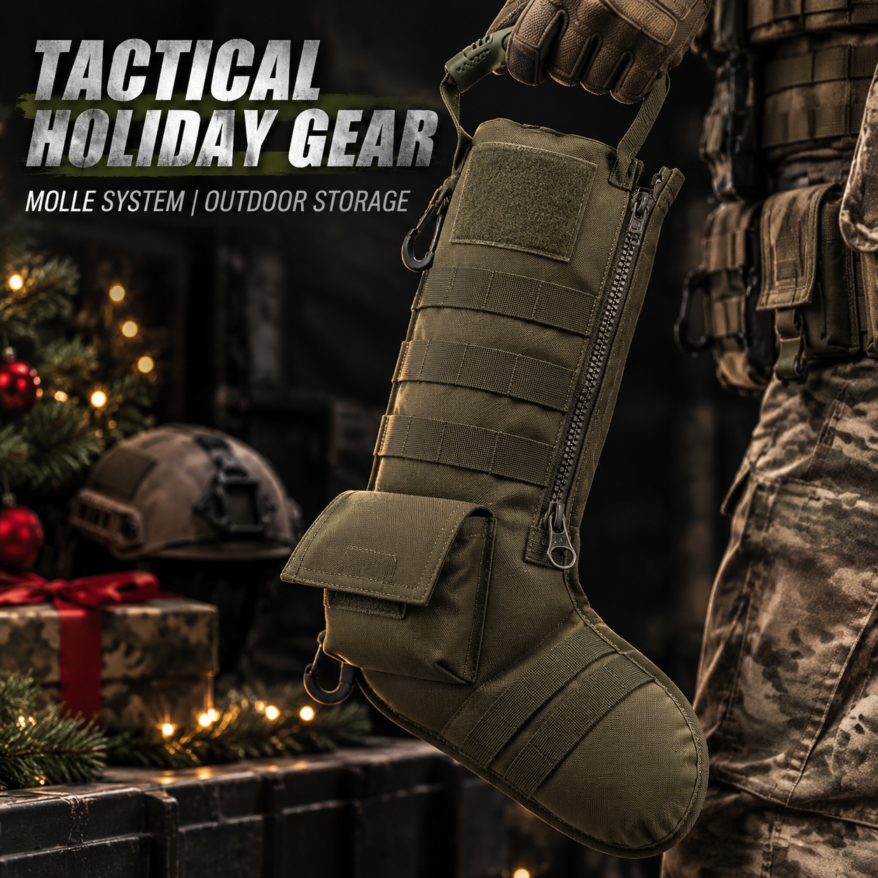 Christmas Stocking Hanging - Bolsa de Accesorios MOLLE con Forma
