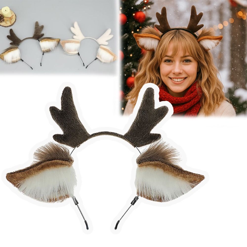 Reindeer Antlers Headband - Diadema Unisex con Orejas de Ciervo