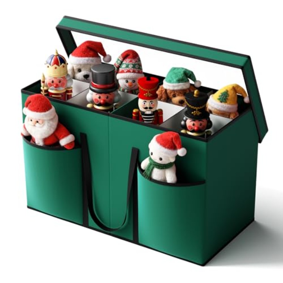 Nutcracker Figurine - Caja de Almacenamiento para Figuras Navideñas