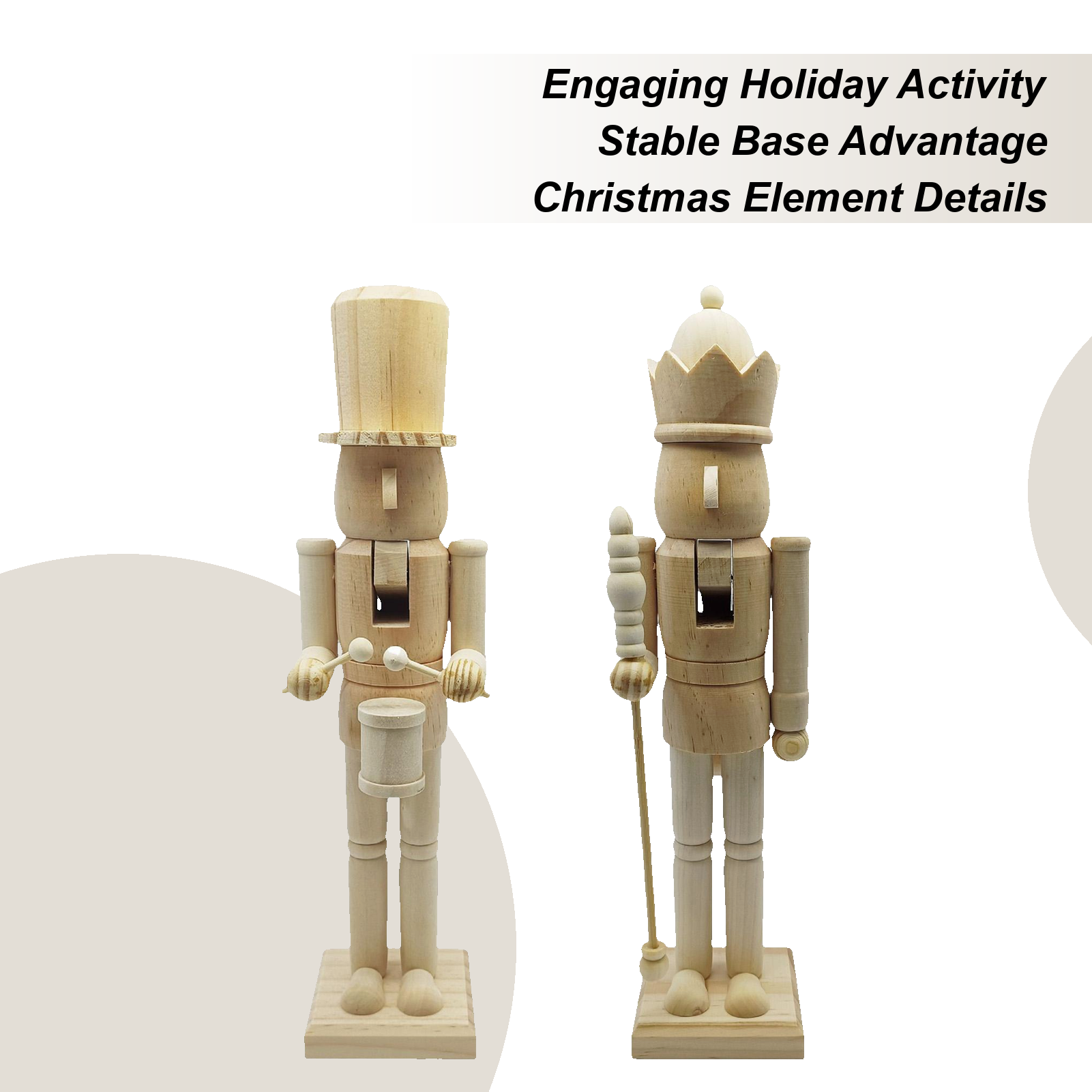 Nutcracker Figurine - Cascanueces decoración navideña 38cm estatuilla tallada