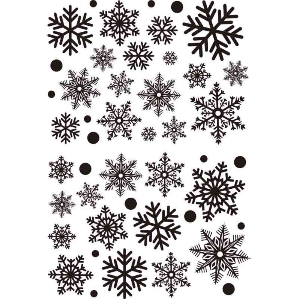 Snowflake Window Decal - 30 Piezas de Adhesivos Navideños de