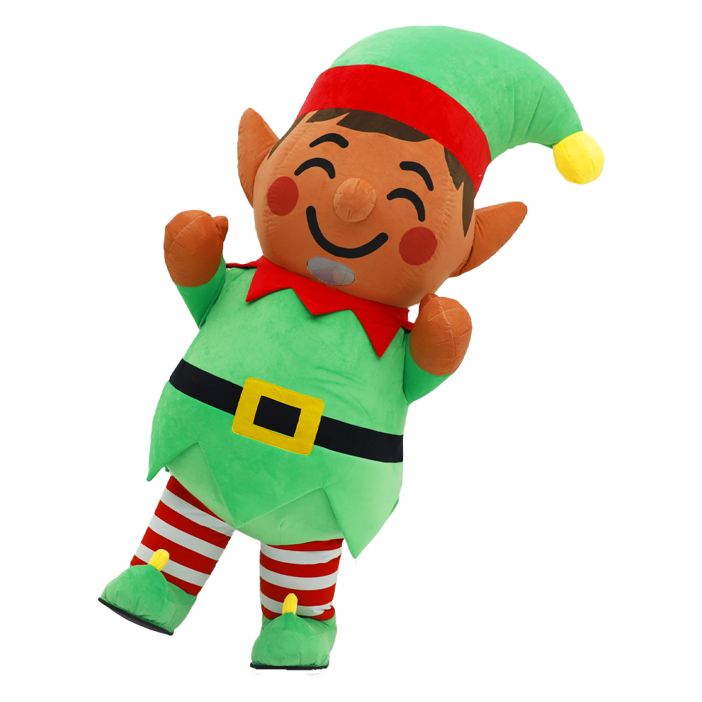 Elf Costume Christmas - Disfraz inflable de elfo de Navidad,