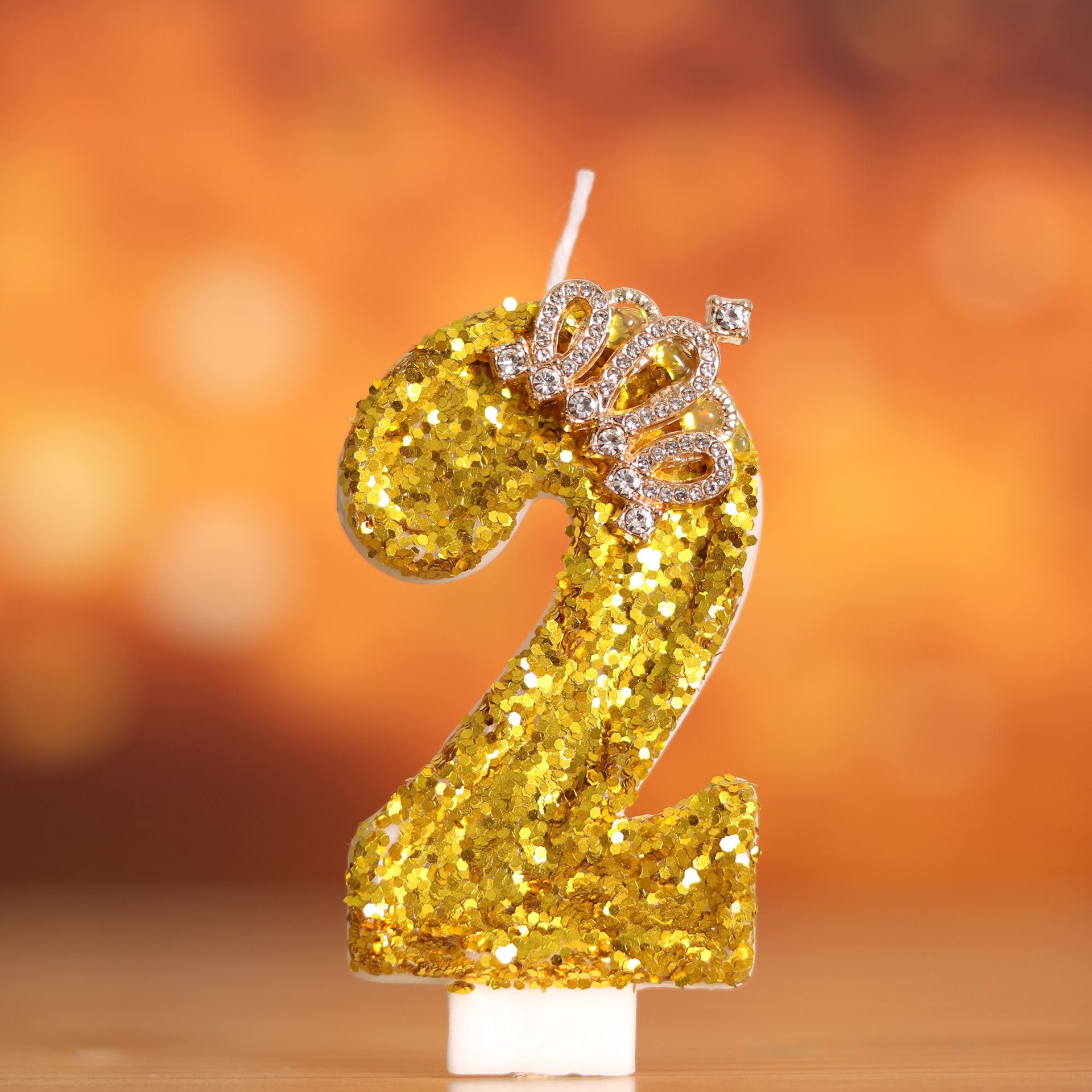 Holiday Candle Set - Vela grande de oro tridimensional con