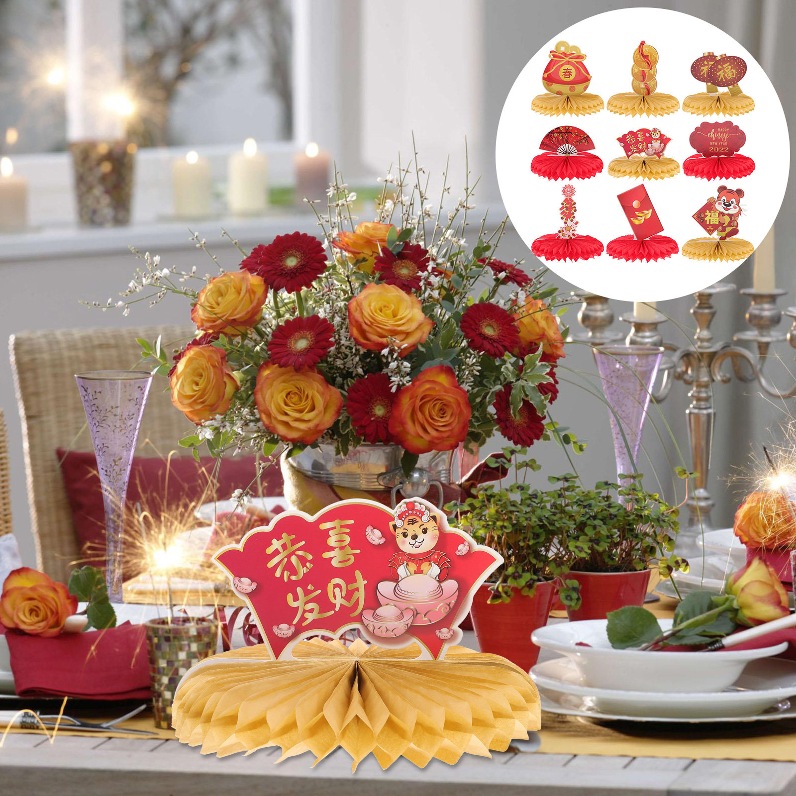 Ornament Ball Set - Juego de 9 Adornos Decorativos de