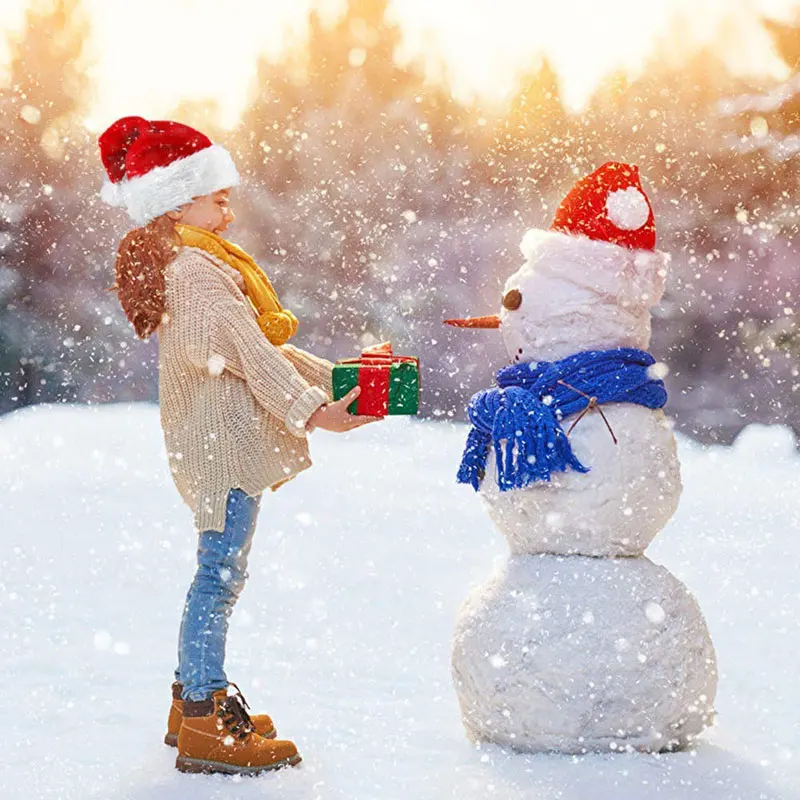 Santa Hat Plush - kkjoy Gorro de Papá Noel Rojo
