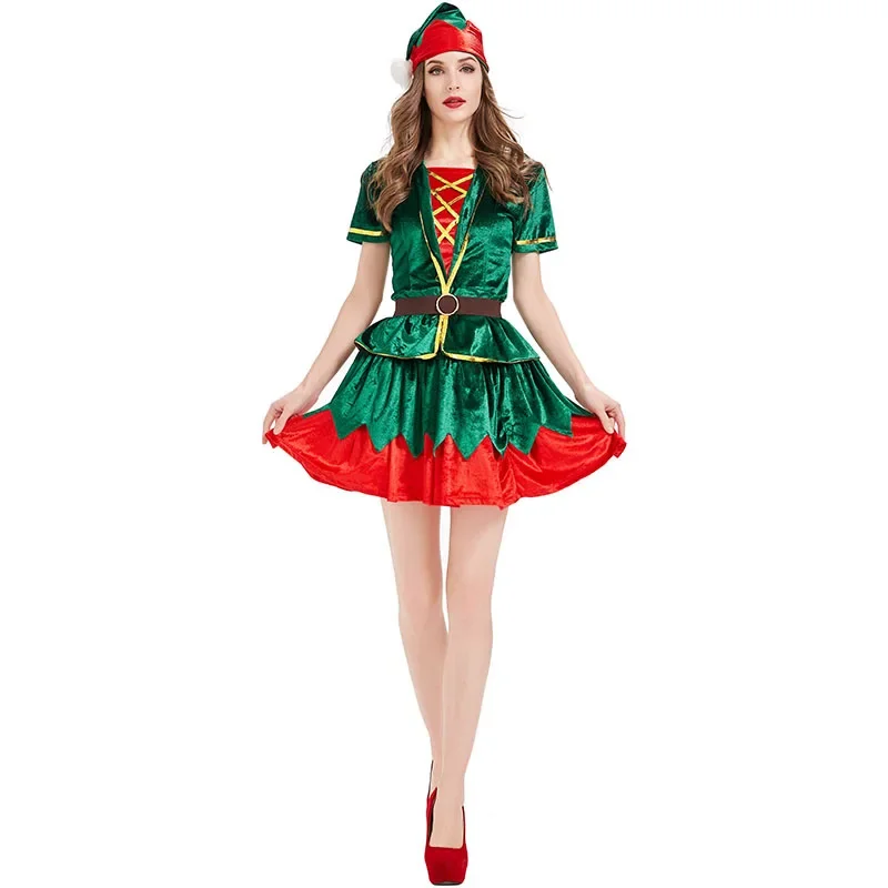 Elf Costume Christmas - Disfraz de elfo verde de Navidad