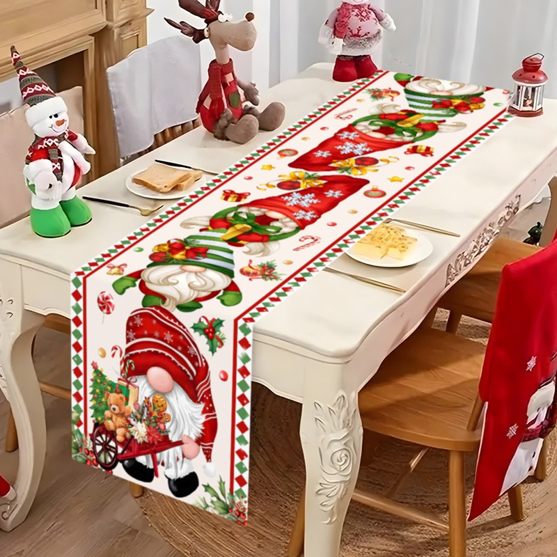 Christmas Table Runner - Camino de mesa navideño, bandera de