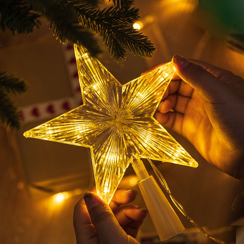 Star Tree Topper - Luz LED de estrella superior para