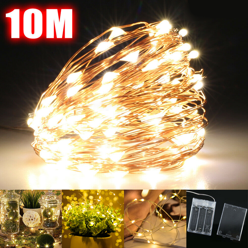 Led Fairy String Lights - Lámpara de alambre de cobre, guirnaldas