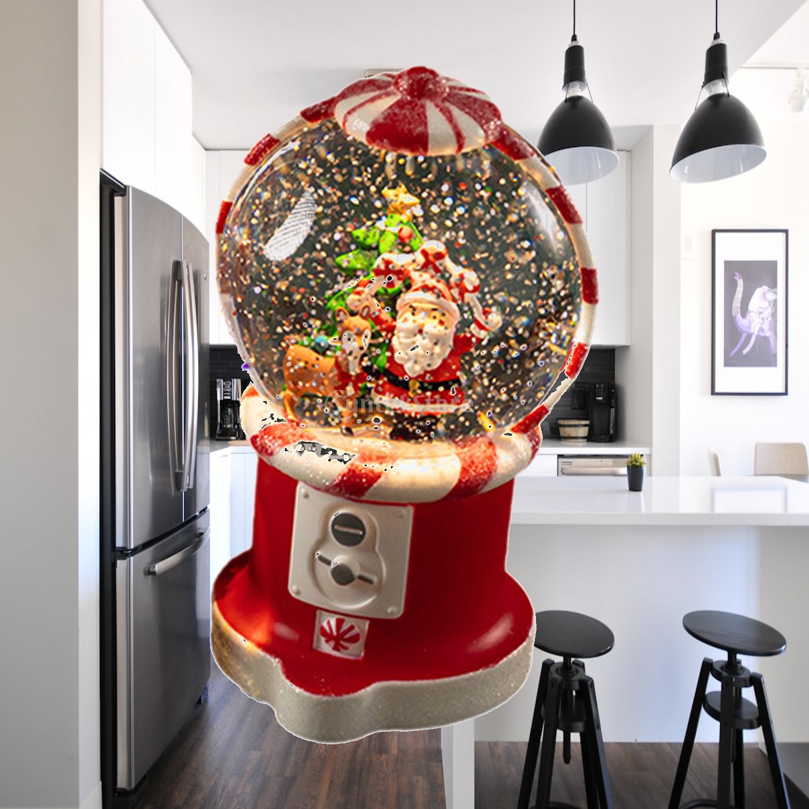 Snow Globe Musical - Globo de nieve musical navideño, decoración