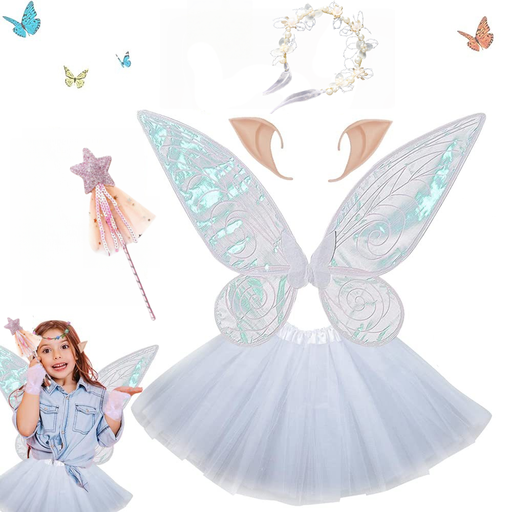 Elf Costume Christmas - Falda de ala de hada y