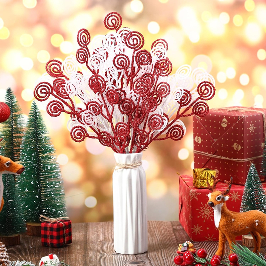 Christmas Wreath Fake - 5/10 Uds planta Artificial Año nuevo