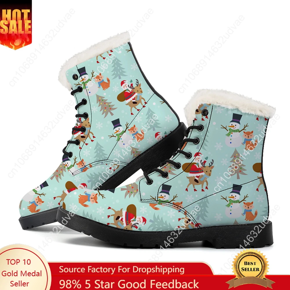 Christmas Lights Outdoor - Botas de felpa navideñas para hombre