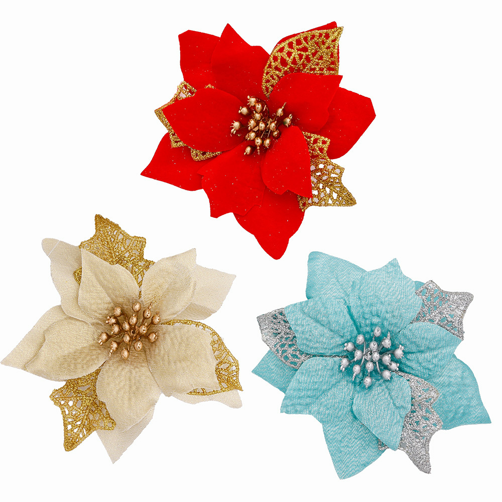 Christmas Wreath Fake - 10 Uds. De flores artificiales con