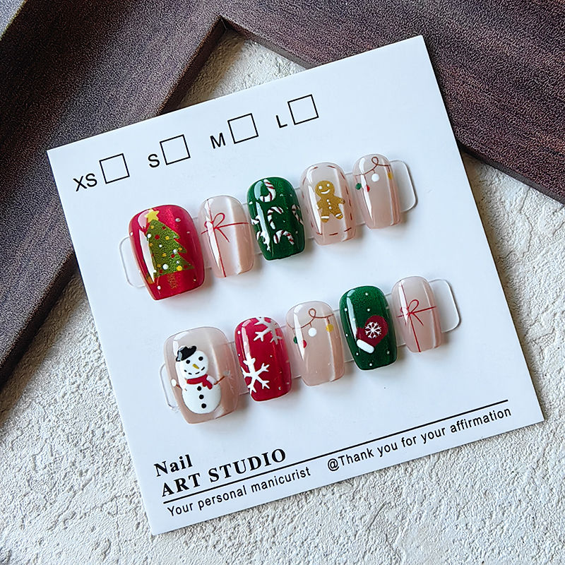Christmas Tree Artificial - 10 Uds. De uñas postizas desmontables