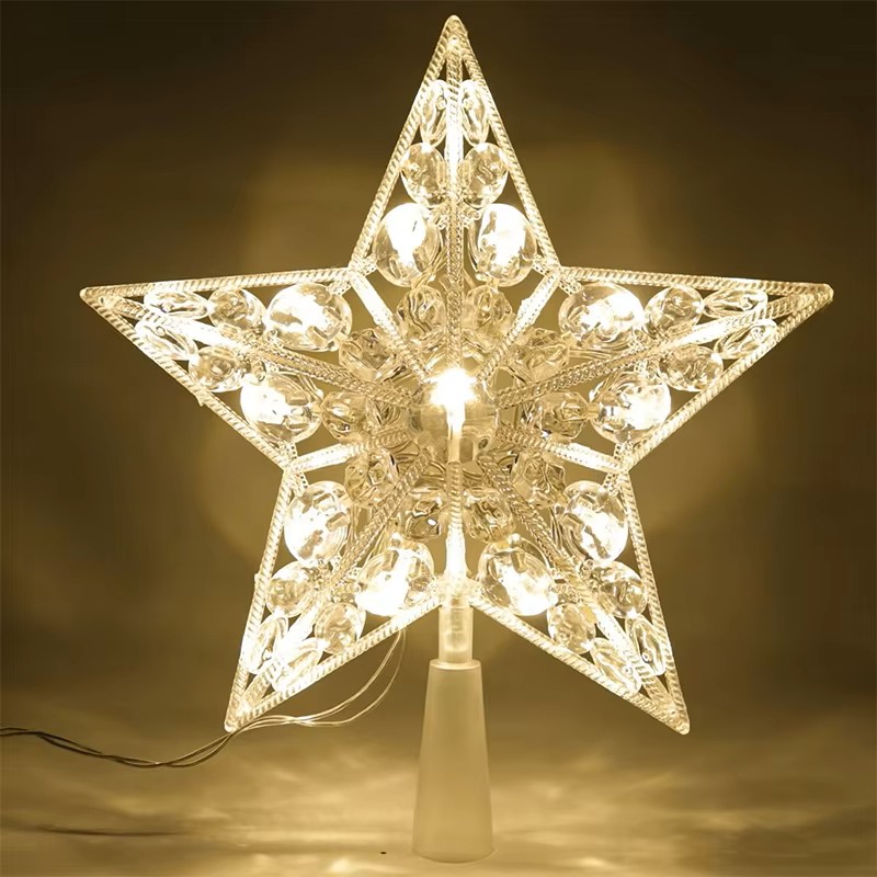 Star Tree Topper - Adorno de árbol de Navidad de