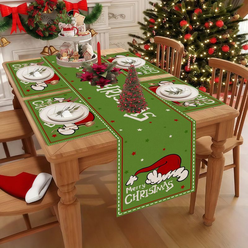 Christmas Table Runner - Juego de Manteles Individuales y Camino