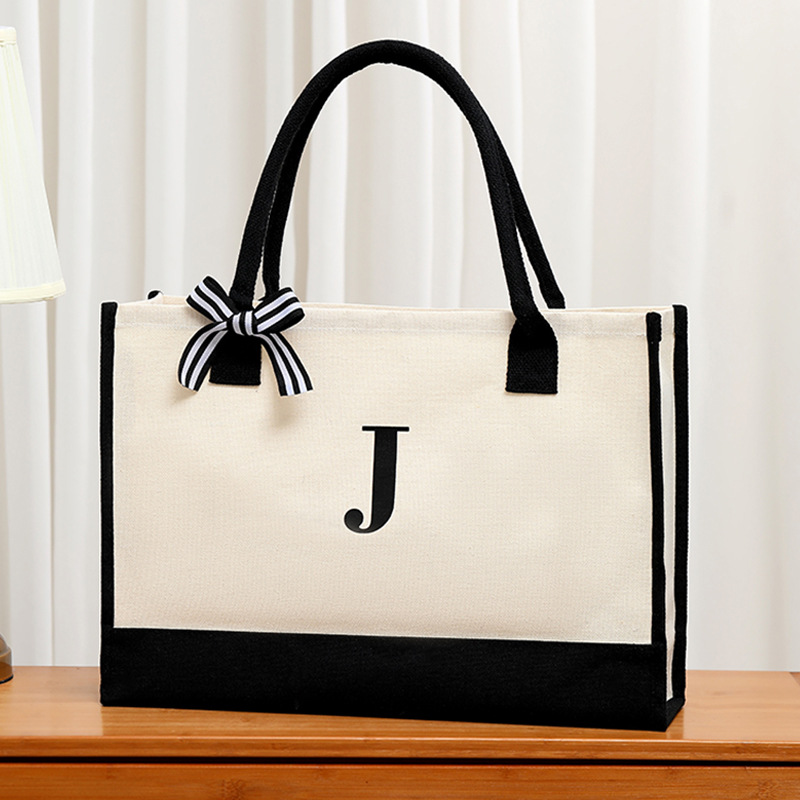 Ribbon Bow Gift - Bolso de mano con letras de
