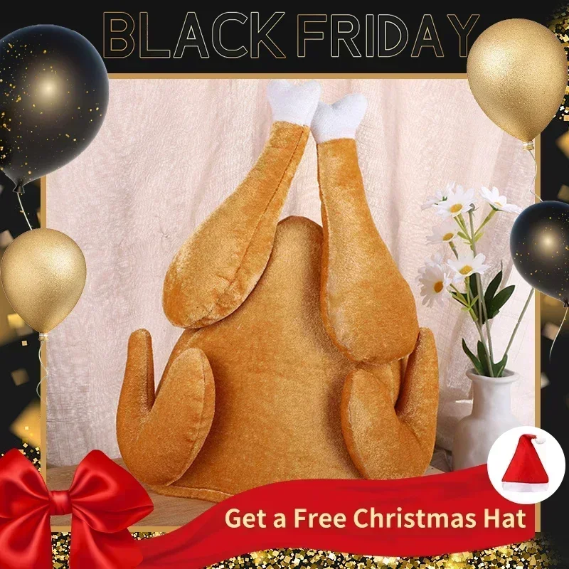 Santa Hat Plush - Sombrero de pavo de Acción de