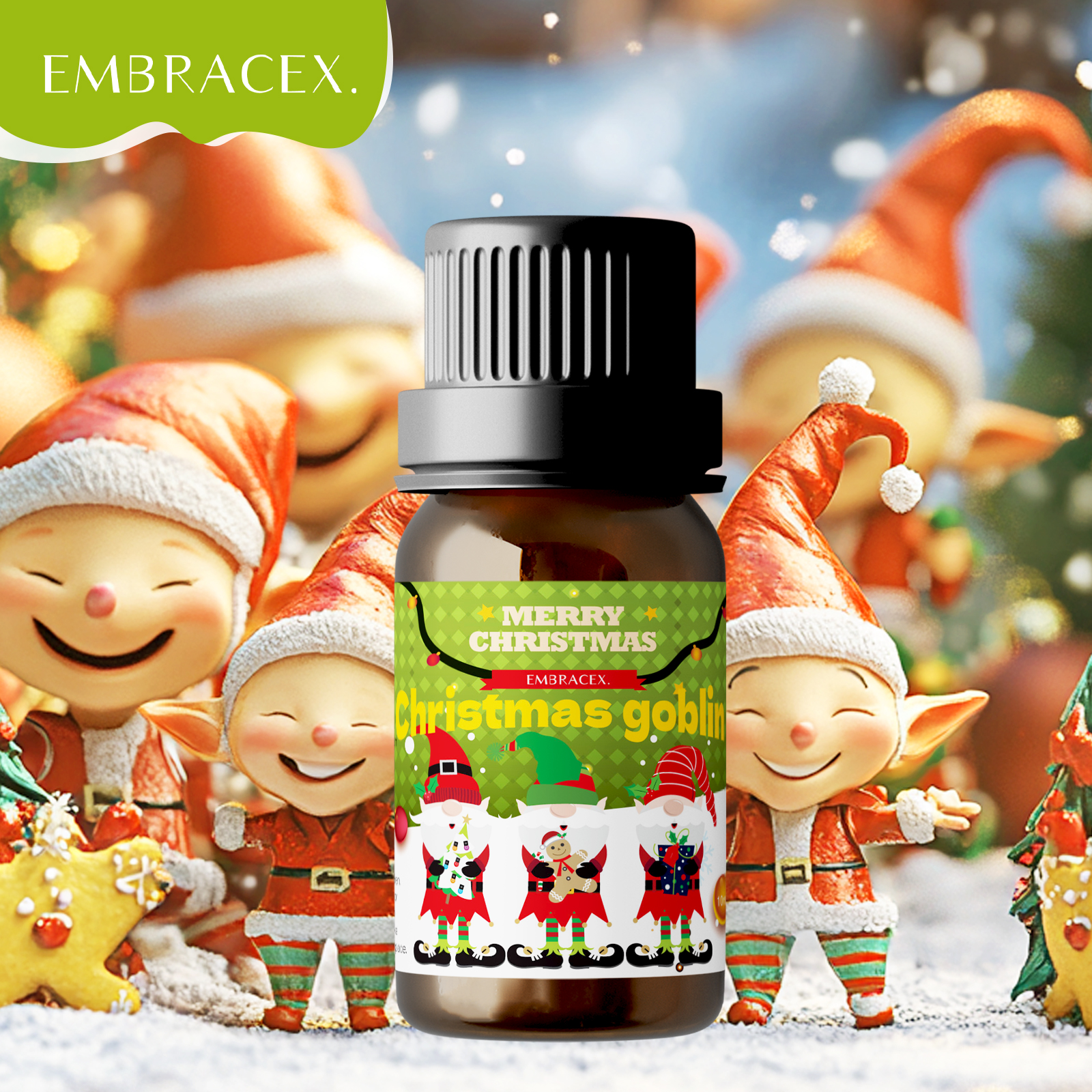 Holiday Candle Set - Aceite esencial de Duende Navideño de
