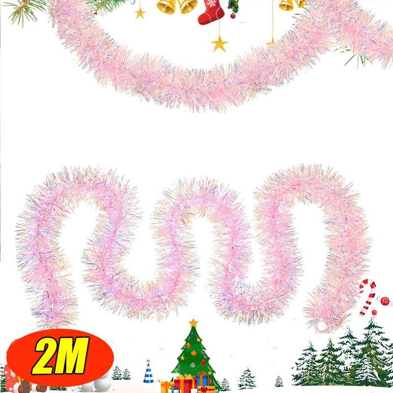 Tinsel Garland Decoration - Guirnalda de oropel metálico, guirnalda navideña