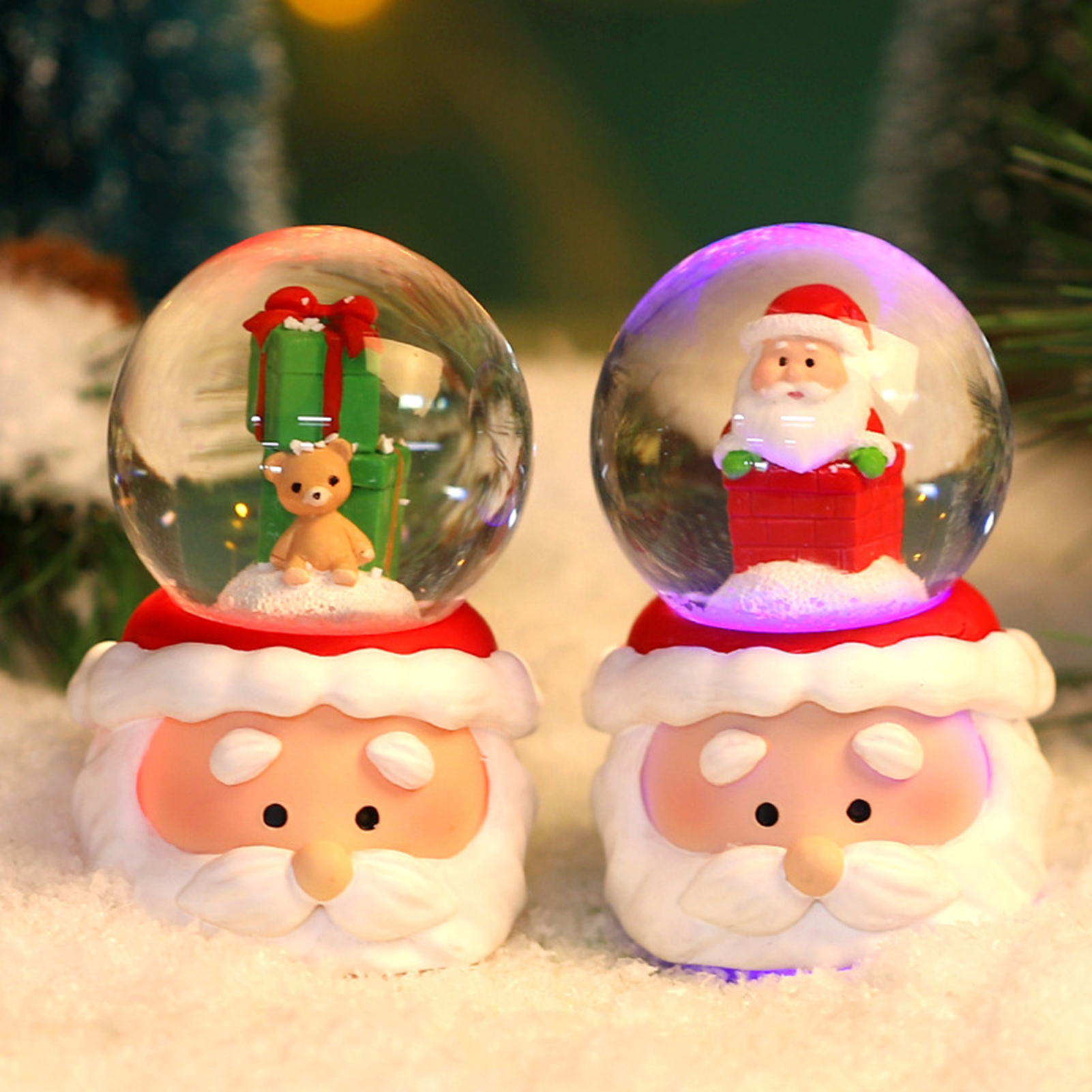 Snow Globe Musical - Bola de cristal navideña, iluminación, globo