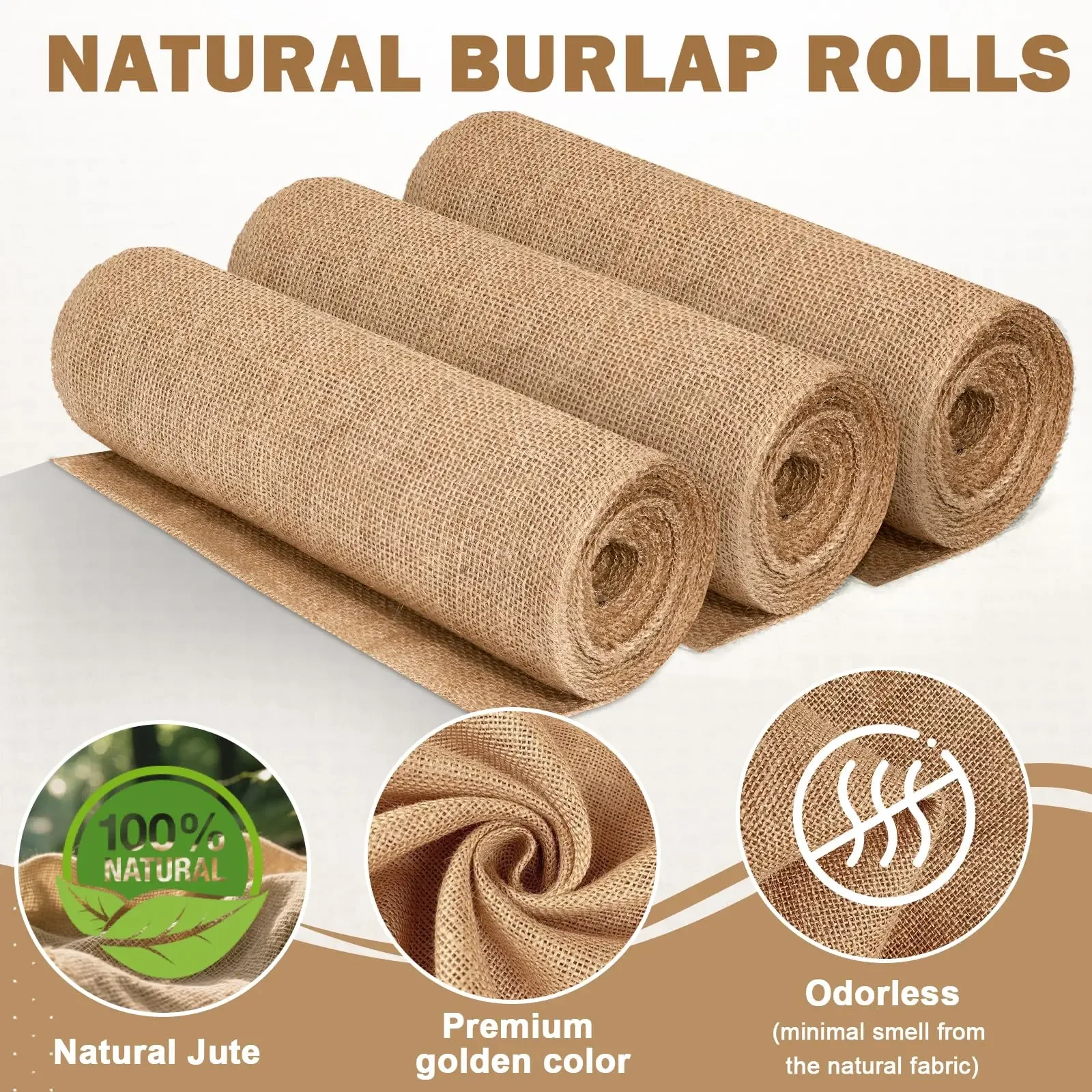 Christmas Table Runner - Nuevo Diseño Rollo de Yute Beige