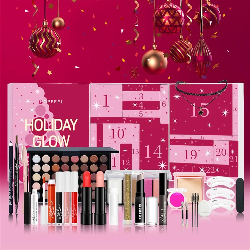 Advent Calendar Gift - Set de maquillaje navideño con cuenta