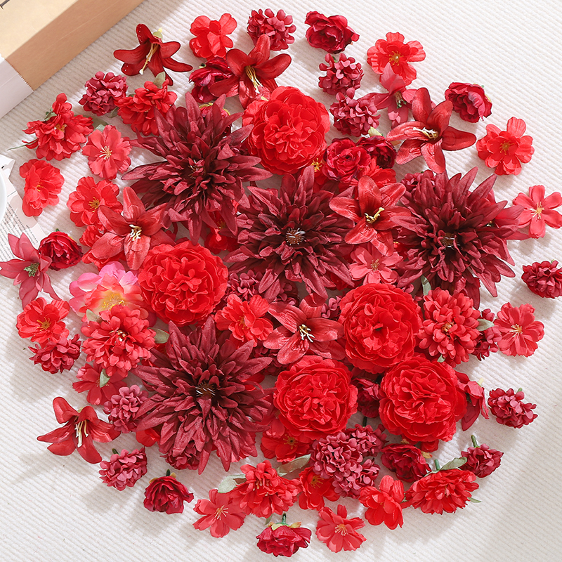 Christmas Wreath Fake - 20 piezas cabeza de flores artificiales