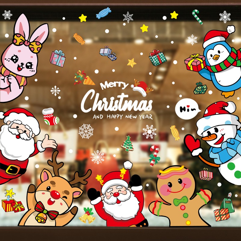 Snowflake Window Decal - 2025 pegatinas decorativas navideñas para ventana