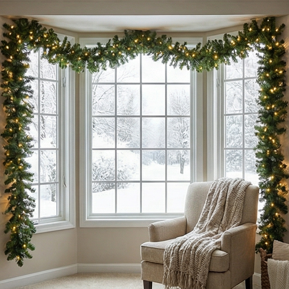 Guirnalda de Navidad verde Art - Christmas Wreath Fake reseña y precio