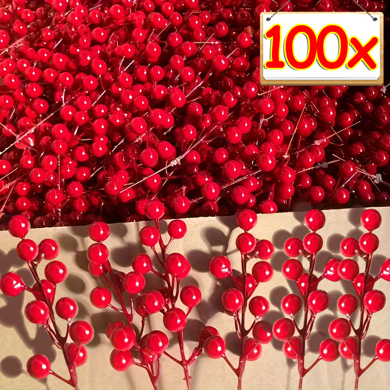 Ramas de Bayas Rojas Artificia - Christmas Wreath Fake reseña y precio