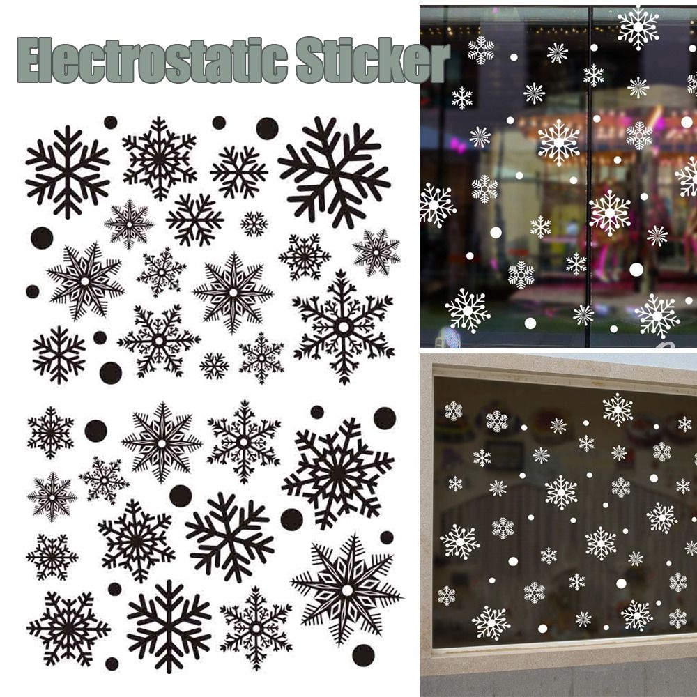 30 Uds. De pegatinas de copos  - Snowflake Window Decal reseña y precio
