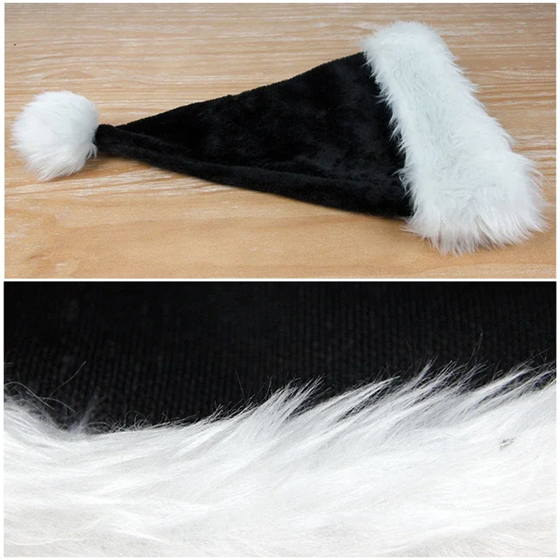Gorro de Navidad de felpa negr - Santa Hat Plush reseña y precio