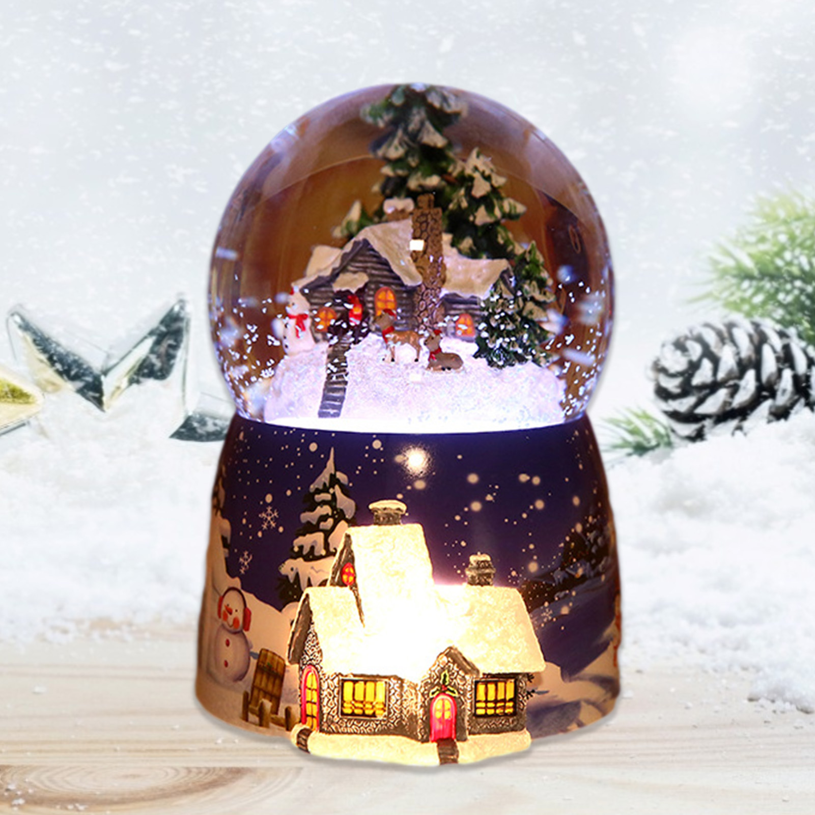 Caja de música de resina, bola - Snow Globe Musical reseña y precio