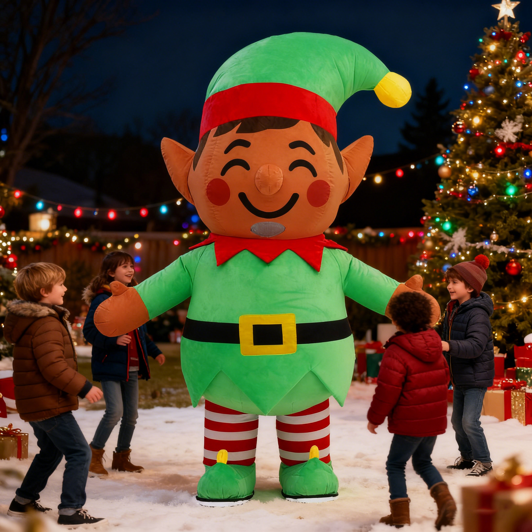 Disfraz inflable de elfo de Na - Elf Costume Christmas reseña y precio