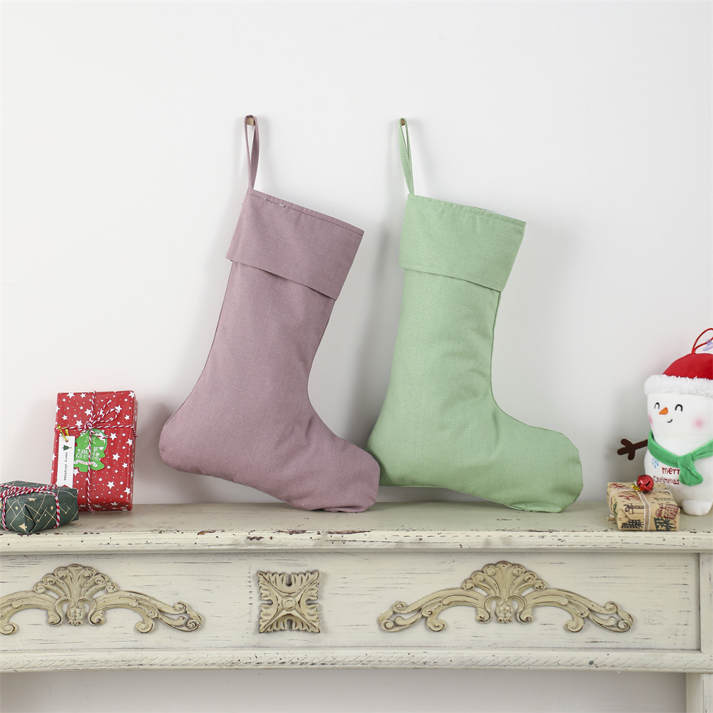 Calcetines de Navidad de lino  - Christmas Stocking Hanging reseña y precio