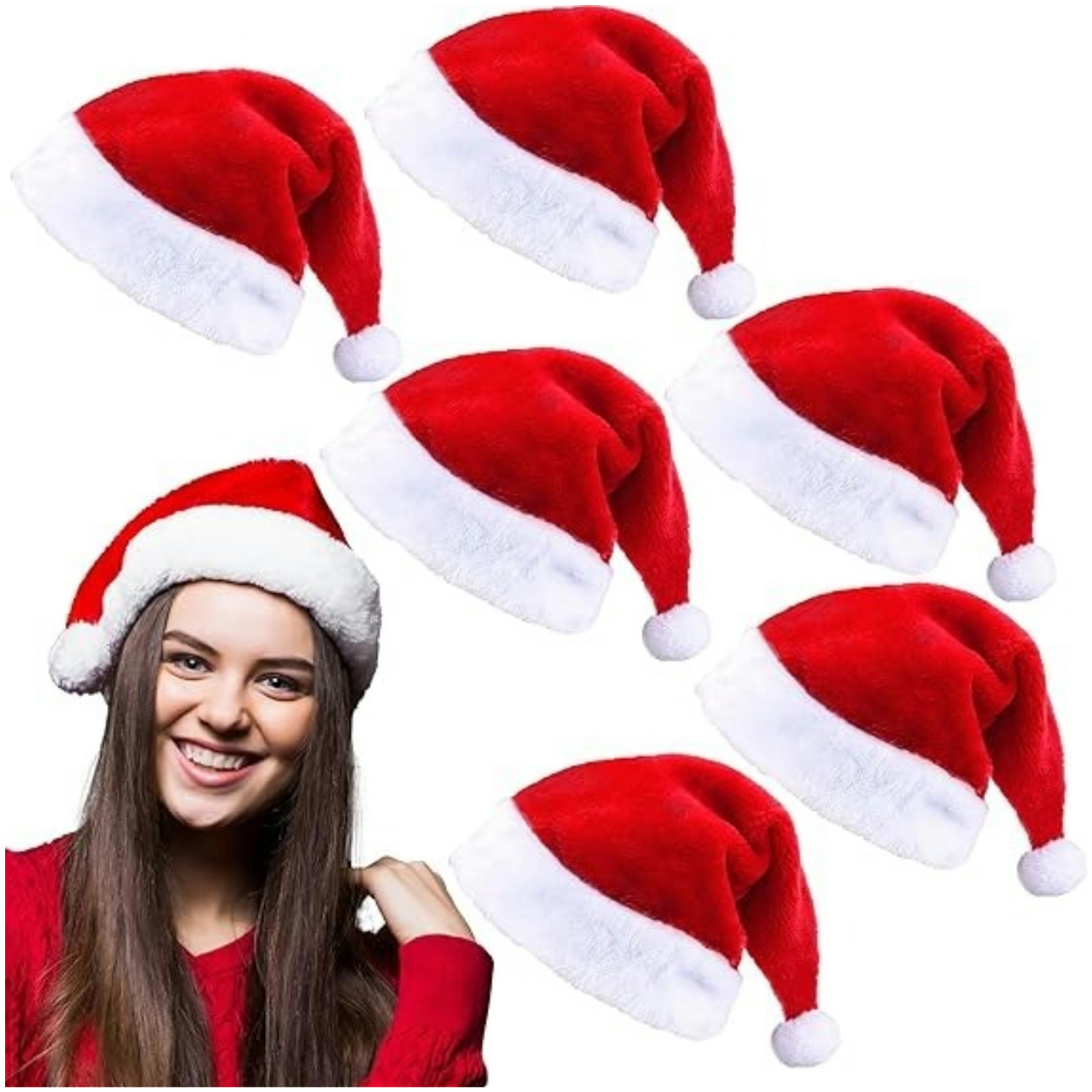Conjunto de gorros de Papá Noe - Santa Hat Plush reseña y precio
