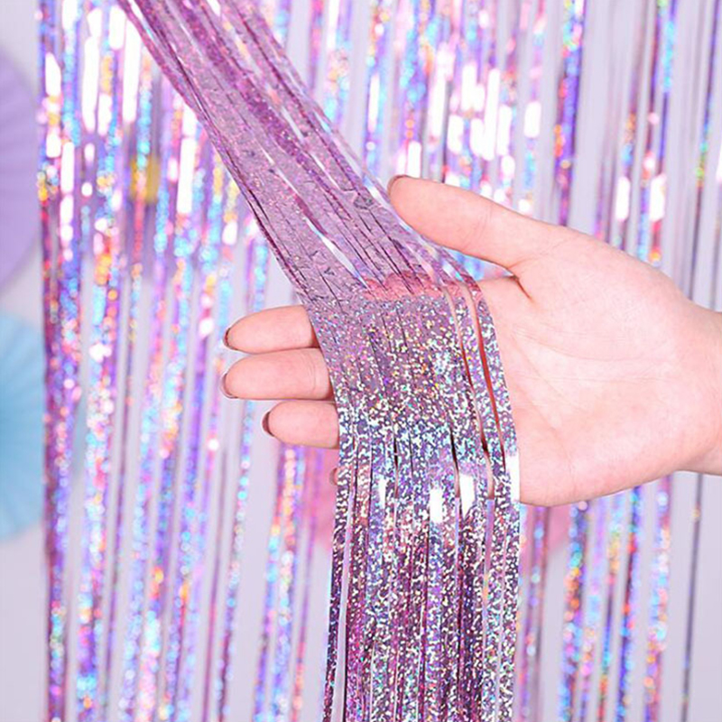 Fondo de cortina de oropel de  - Tinsel Garland Decoration reseña y precio