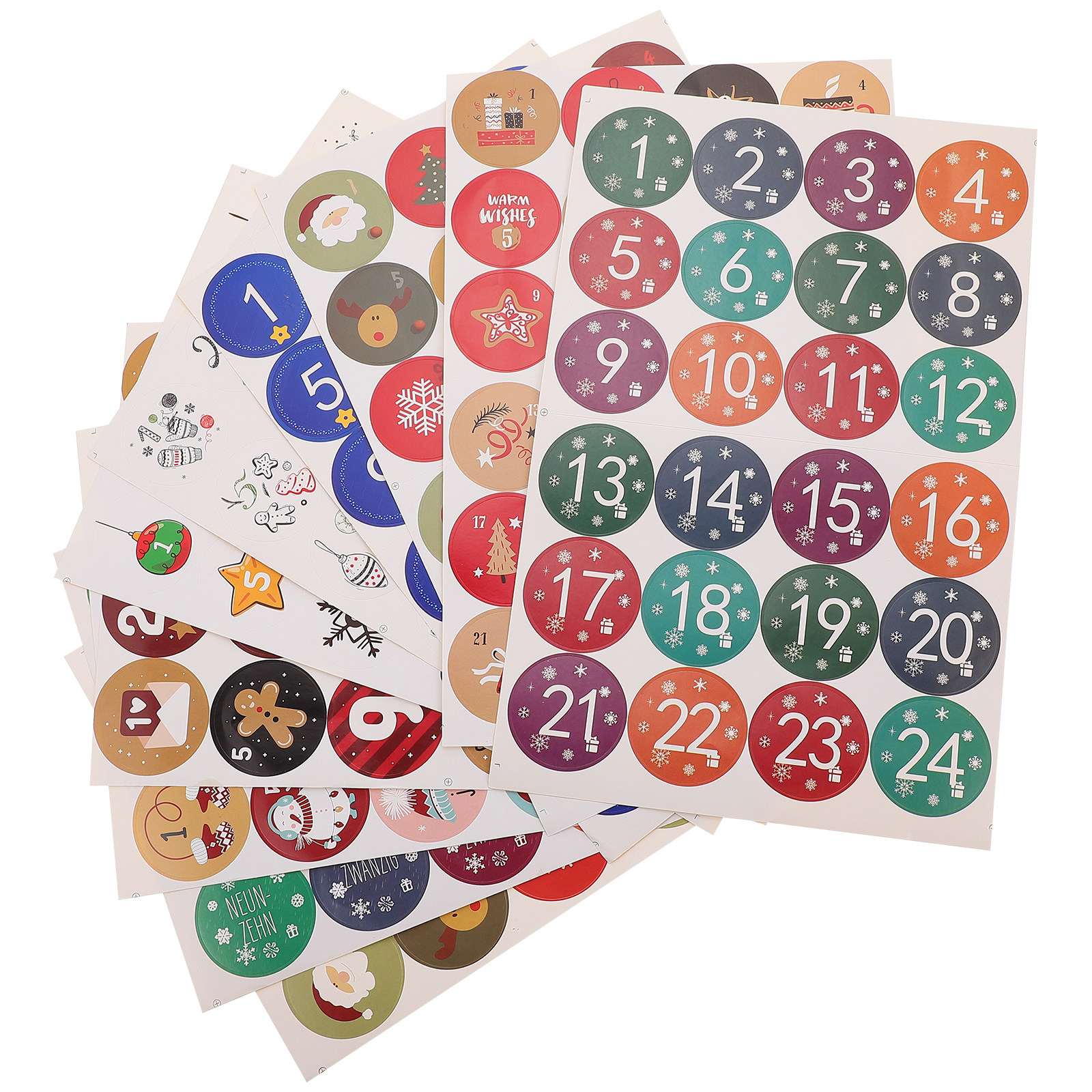 10 hojas de pegatinas navideña - Advent Calendar Gift reseña y precio