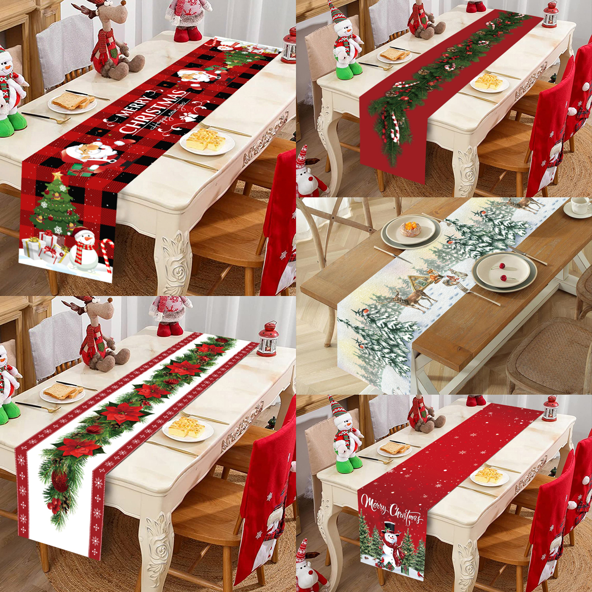 Camino de mesa navideño adorno - Christmas Table Runner reseña y precio