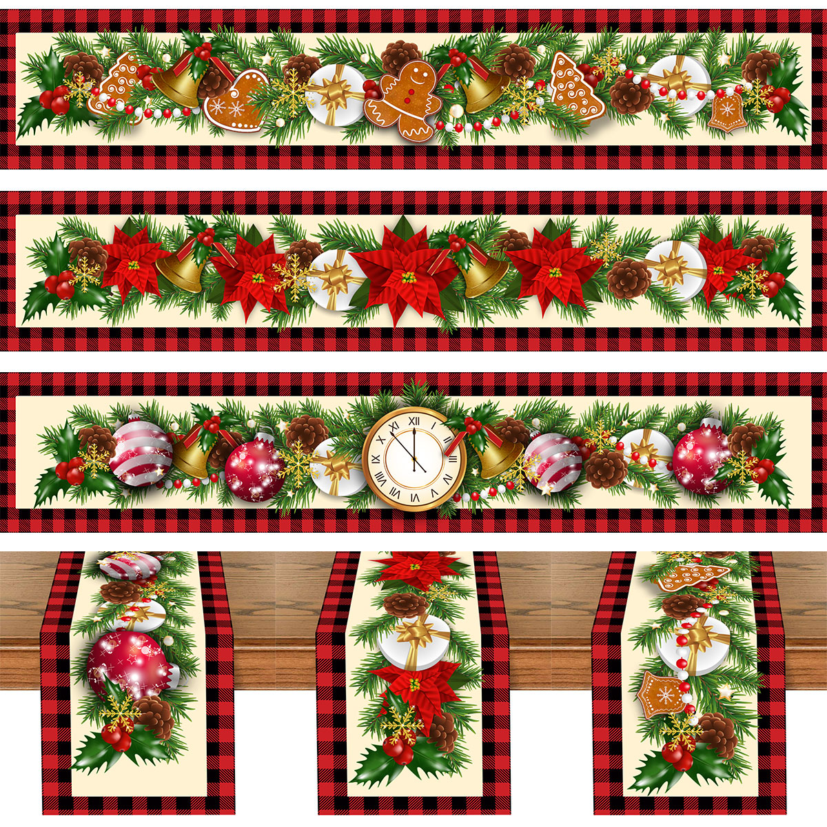Camino de mesa navideño adorno - Christmas Table Runner reseña y precio