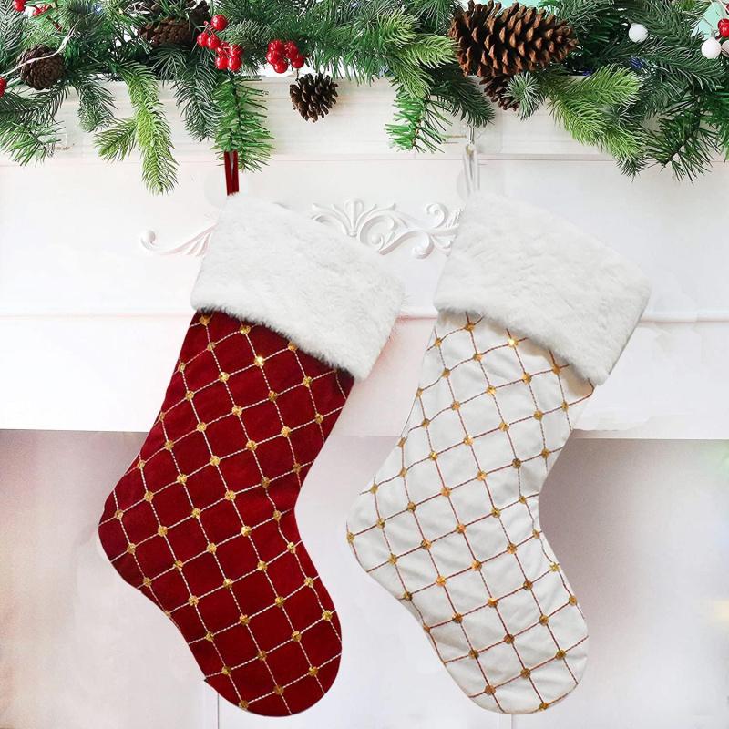 Medias navideñas de piel sinté - Christmas Stocking Hanging reseña y precio