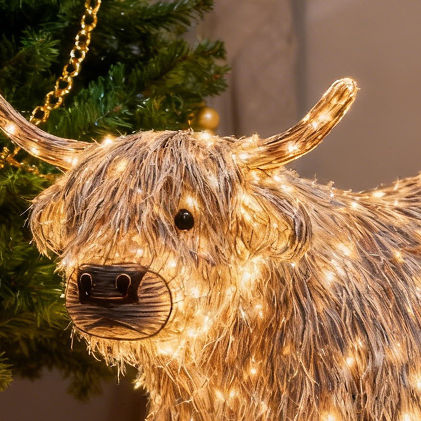 Estatuilla de vaca iluminada d - Christmas Lights Outdoor reseña y precio