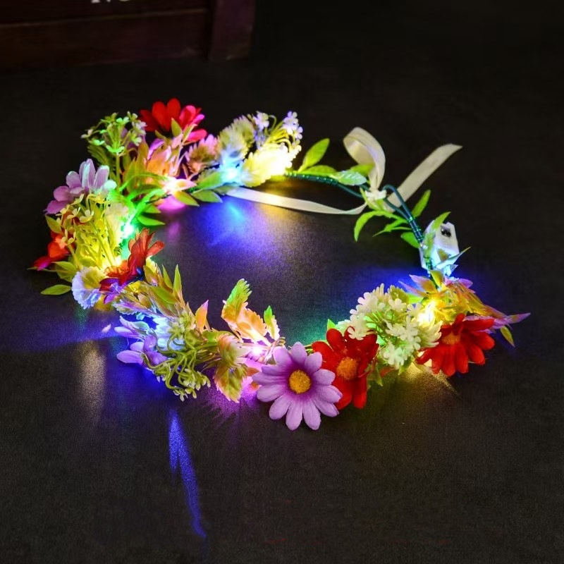 Corona floral luminosa LED, gu - Led Fairy String Lights reseña y precio