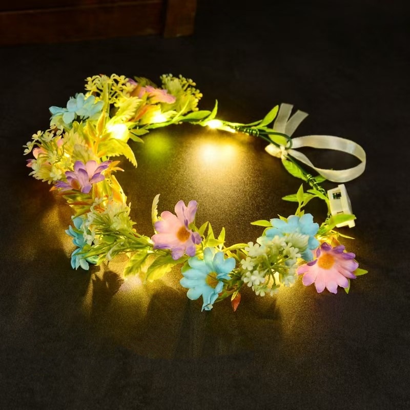 Corona floral luminosa LED, gu - Led Fairy String Lights reseña y precio