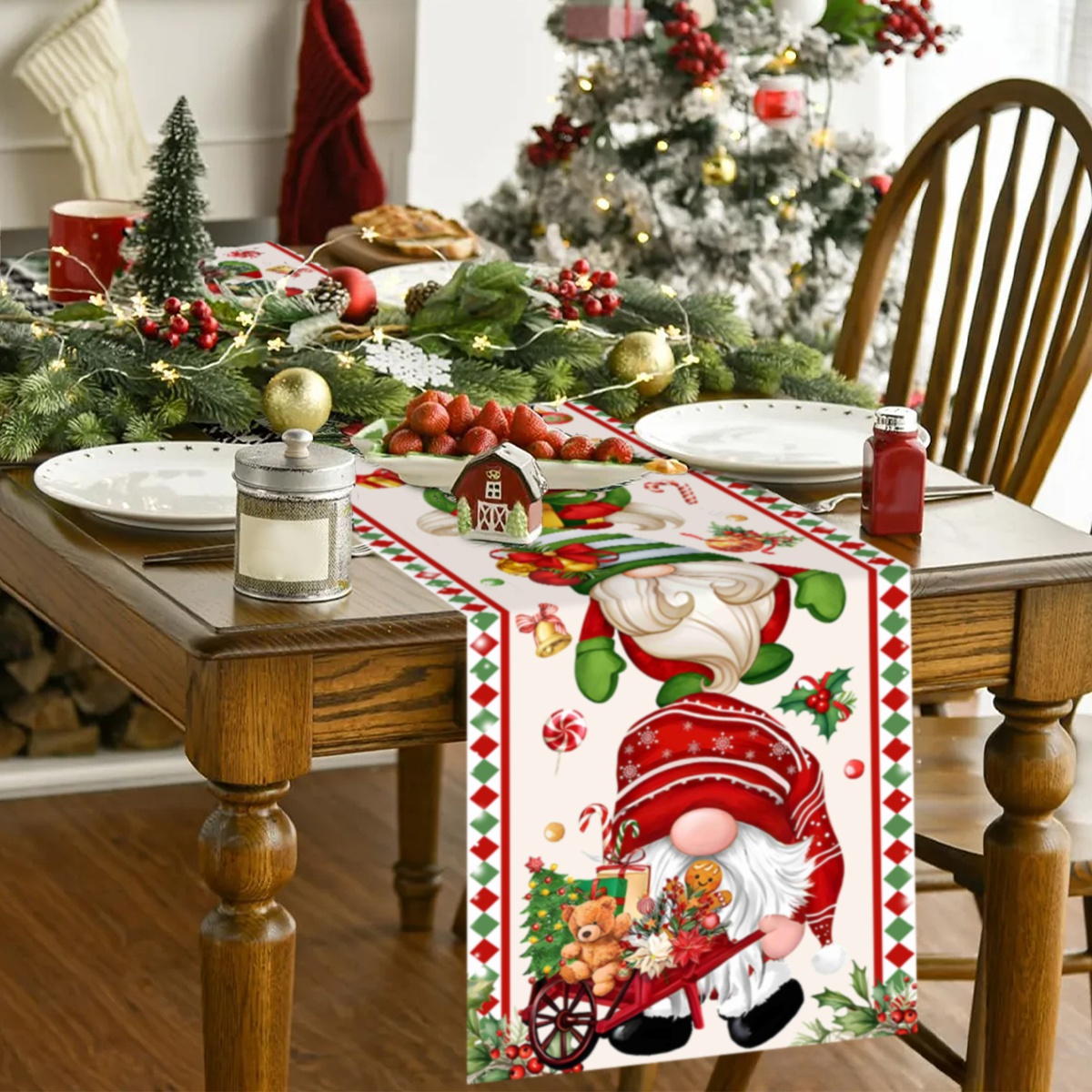 Camino de mesa navideño, bande - Christmas Table Runner reseña y precio